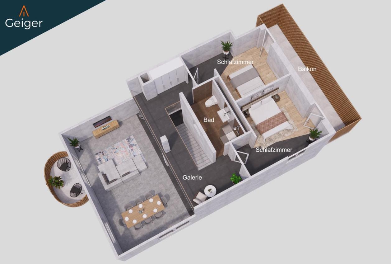 Апартаменты Sunset Club - Loft - 155 M2 Sichtbeton - Zentral Мемминген Экстерьер фото